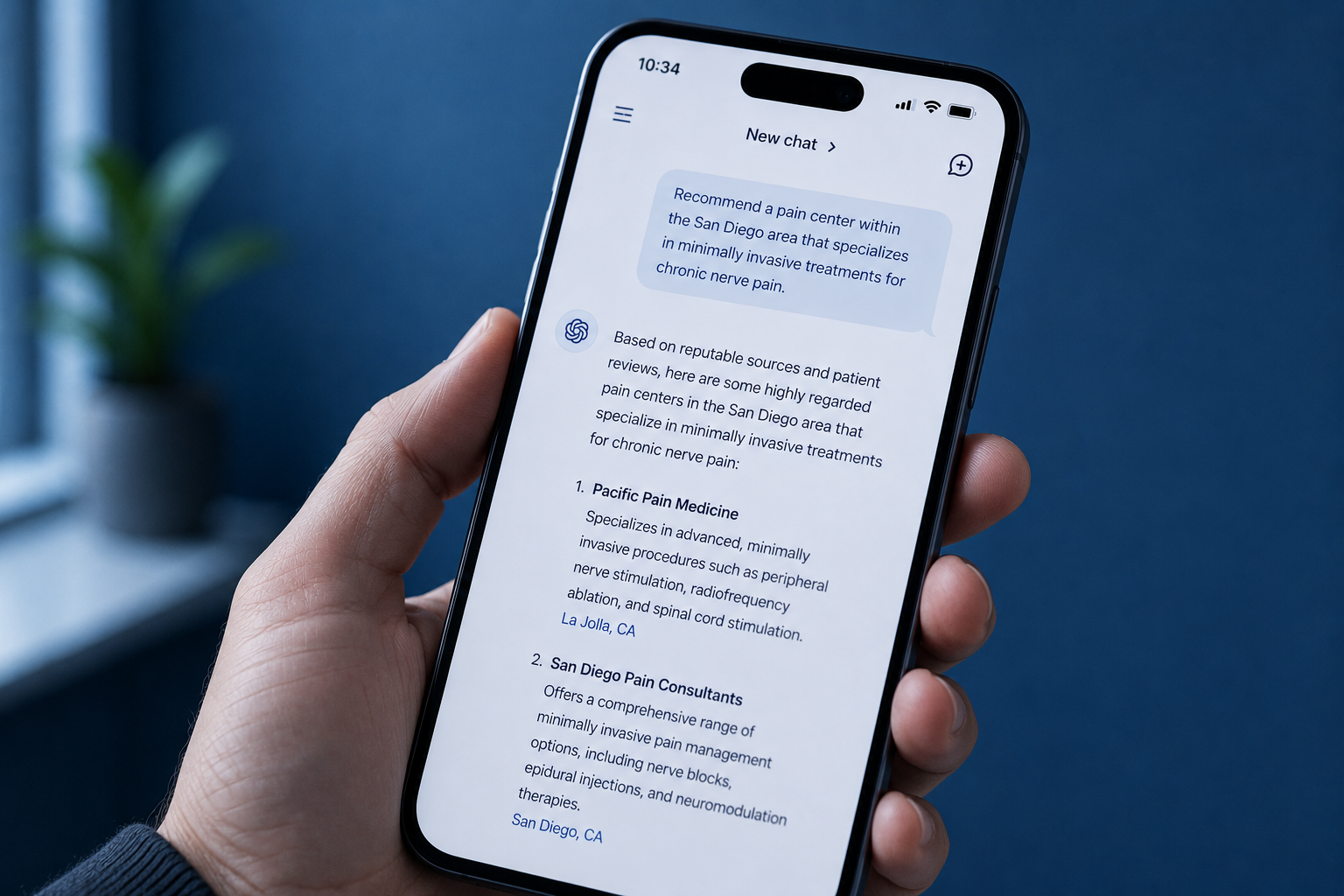 AI Agent Search - Visilayer showing AI understanding business information
